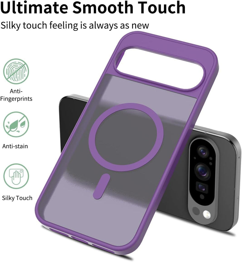 Case Fit for Google Pixel 10 Pro XL Compatible with MagSafe Magnetic Shockproof Military Grade Protection Rugged Phone Cover for Pixel 10 Pro XL (Purple)