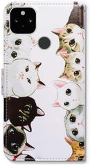 Google Pixel 5 Colorful Universe Sky Leather Flip Phone Case Wallet Cover