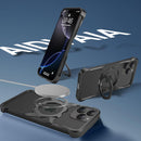 Frameless Magnetic Kickstand Metal Case for iPhone 16 Pro Max