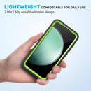 Galaxy S23 FE waterproof case clear back showing phone design