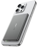 Magnetic wireless power bank 5000mAh ultra slim MagSafe charger in gray