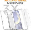 Samsung Galaxy S24/S25 Plus 3 - Layer Crystal Transparent Protective Case