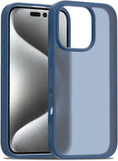 iPhone 16 Pro Case Matte Military Grade Drop Protection Frosted Translucent Black