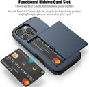 iPhone 16 Pro Case Card Holder Heavy Duty Dual Layer Shockproof Wallet Case