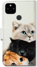 Google Pixel 5 Colorful Universe Sky Leather Flip Phone Case Wallet Cover