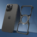 Frameless Magnetic Kickstand Metal Case for iPhone 16 Pro Max