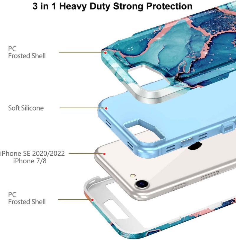 iPhone 16 Pro Case Heavy Duty Full Body Shockproof Protection 3 in 1 Hybrid Hard PC Soft Rubber Rugged Drop Protective Slim Women Phone Case - Gorilla Cases