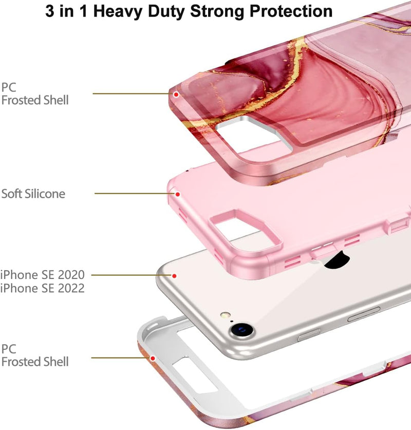 iPhone 16 Pro Case Heavy Duty Full Body Shockproof Protection 3 in 1 Hybrid Hard PC Soft Rubber Rugged Drop Protective Slim Women Phone Case - Gorilla Cases