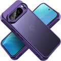 for Google Pixel 10 Pro XL Case, Thin Anti-Scratch PC Matte Translucent Back & Flexible TPU Shockproof Protection Phone Cover case for Google Pixel 10 Pro XL (Purple)