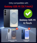 Galaxy S25 FE MagSafe compatible slim silicone case showing magnetic ring
