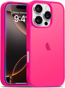 iPhone 16 Pro Case Matte Military Grade Drop Protection Frosted Translucent Black