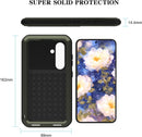 Galaxy S25 heavy duty metal and silicone full body case front and back
