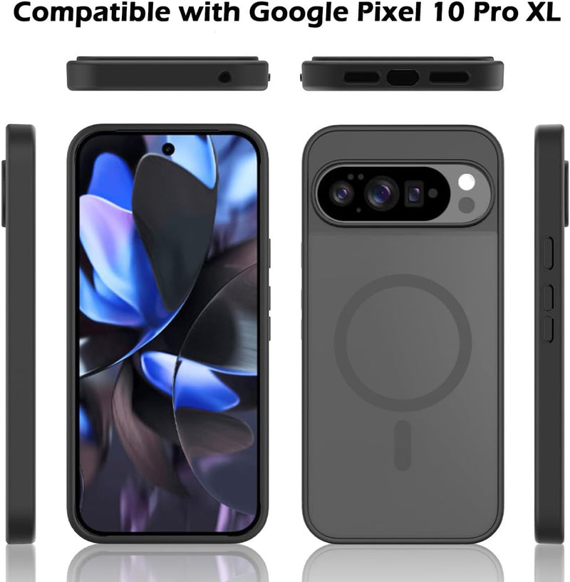 Case Fit for Google Pixel 10 Pro XL Compatible with MagSafe Magnetic Shockproof Military Grade Protection Rugged Phone Cover for Pixel 10 Pro XL (Purple)
