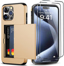 iPhone 15 Wallet Card Holder Screen Protector Heavy Duty Protective - Gorilla Cases