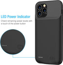 iPhone 11 Pro Max battery charger case showing 10000mAh extended power pack