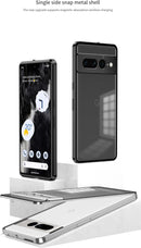 Google Pixel 9 Pro Luxury Premium Aluminum Alloy Shockproof Bumper Frame Plastic Back Cover Black