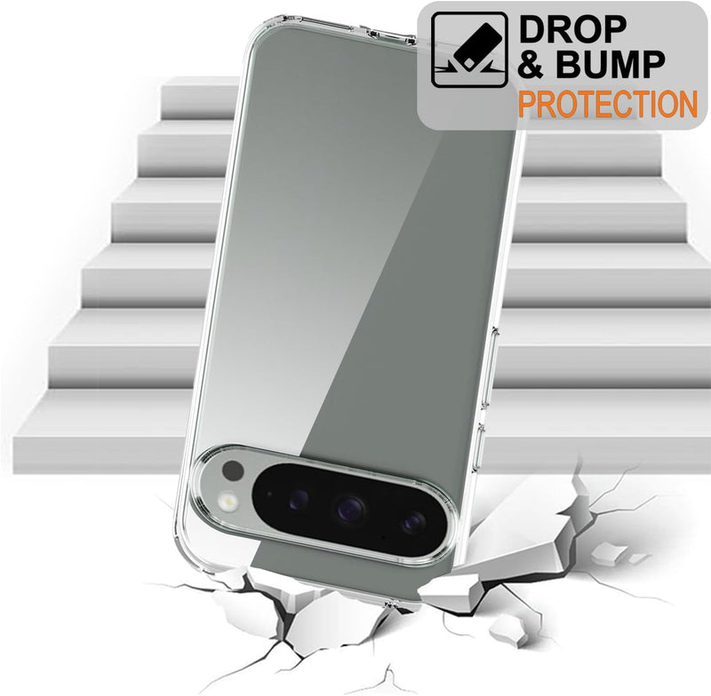 TENOC Phone Case for Google Pixel 10 Pro XL, Clear Case Shockproof Protective Bumper Slim Cover for 6.8 Inch
