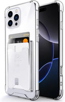 iPhone 16 Case, Minimalist Wallet Case Card Holder Protective Cover - Clear