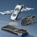 Frameless Magnetic Kickstand Metal Case for iPhone 16 Pro Max