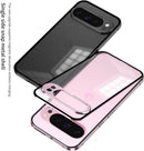 Google Pixel 9 Pro Luxury Premium Aluminum Alloy Shockproof Bumper Frame Plastic Back Cover Black