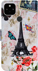 Google Pixel 5 Colorful Universe Sky Leather Flip Phone Case Wallet Cover