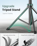 62" Phone Tripod & Selfie Stick, Extendable Cell Phone Tripod Stand with Wireless Remote and Phone Holder