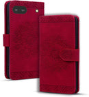 Google Pixel 9 Pro Durable PU Leather Wallet Case Protective Cover - Mandala Brown