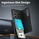 For Samsung Galaxy Z Fold8 Ultra Case with Tempered Glass Film Card Holder Stand Wallet Cover