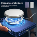 For iPhone Fold Magnetic Case Hard PC Folding Phone Cover Rotatable Ring Holder