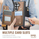 CASEME for Samsung Galaxy Z Fold8 Ultra Case with RFID Blocking 5 Card Slots  C22 Leather Back Cover