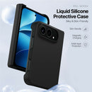 iPhone Fold Magnetic Case Liquid Silicone Shockproof Hinge Protection Phone Cover