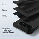 iPhone Fold Magnetic Case Liquid Silicone Shockproof Hinge Protection Phone Cover