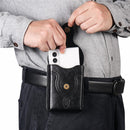 PU Leather Waist Bag for Samsung Galaxy Z Fold8 / iPhone Fold / Huawei Pura X Max Belt Clip Belt Holster Case