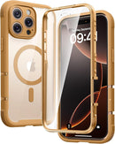 iPhone 16 Case, Full Body Rugged Case Touch Sensitive Anti - Scratch Screen Protector Pink