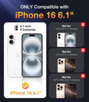 iPhone 16 Case, Full Body Rugged Case Touch Sensitive Anti - Scratch Screen Protector Pink