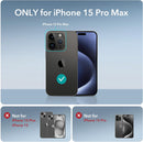 iPhone 16 Case Stand, 23FT Military Grade Drop Protection Heavy Duty Magnetic Phone Case Black