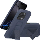 Case for iPhone 16 with Vertical Kickstand + Flexible Soft Liquid Silicone Protective Cover