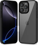 iPhone 16 Pro Transparent Hybrid Hard Shell Plastic & Soft Silicone Rubber Bumper