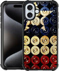 iPhone 16 Pro Max Dual Layer Shockproof Rugged Cover Pattern Design Case