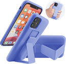 Case for iPhone 16 with Vertical Kickstand + Flexible Soft Liquid Silicone Protective Cover