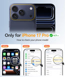 iPhone 17 Pro matte case showing built-in MagSafe magnet ring