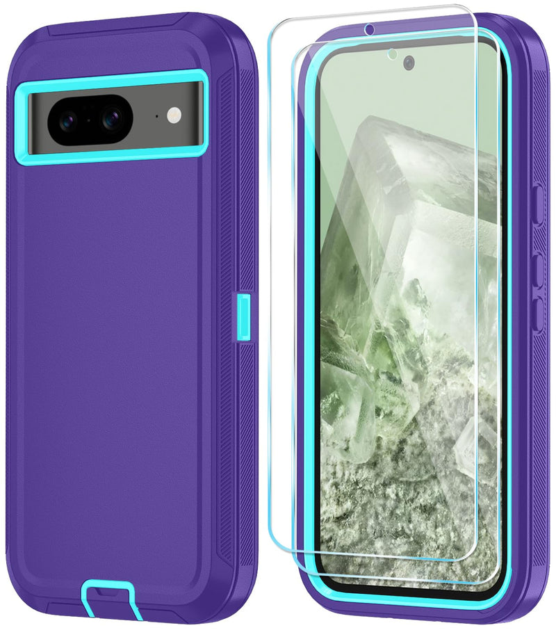 Qinmay Phone Case for Google Pixel 10 Pro XL Case with HD Screen Protector, Heavy Duty Shockproof & Dropproof 3-Layer Cover Phone Case (WineRedPink, for Pixel 10 Pro XL)