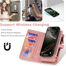 iPhone 16,Detachable Magnetic Phone Case, PU Leather All - Round Protective Case Blue