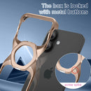 Frameless Magnetic Kickstand Metal Case for iPhone 16 Pro Max