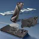Frameless Magnetic Kickstand Metal Case for iPhone 16 Pro Max