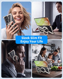 Z Shape for Samsung Galaxy Z Fold 8 Ultra Bumper Case with Stand,360°Rotatable Magnetic Ring Kickstand,Slim Frameless Minimalist Military Grade Protector Phone Cases for Z Fold8 Ultra(Silver)