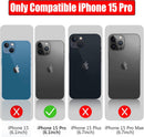 10000mAh charging case for iPhone 15 Pro with raised rubber bezel