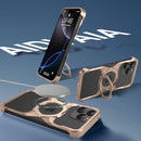 Frameless Magnetic Kickstand Metal Case for iPhone 16 Pro Max