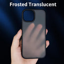 iPhone 16 Pro Case Matte Military Grade Drop Protection Frosted Translucent Black