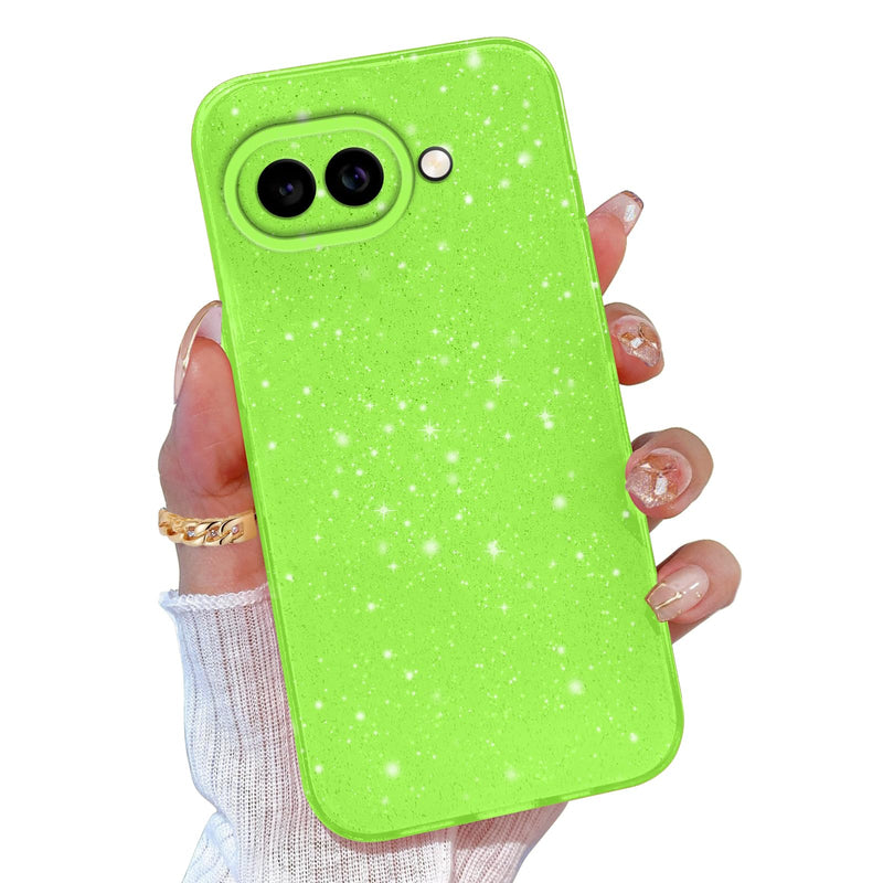 for Google Pixel 10 Pro XL Case Pink, Glitter Bling Phone Case for Women Girls Girly, Cute Sparkly Neon Bright Color, Soft TPU Phone Case for Google Pixel 10 Pro XL 6.8 inch, Hot Pink